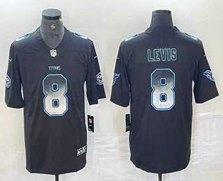 Mens Tennessee Titans #8 Will Levis Black 2019 Vapor Smoke Fashion Stitched NFL Nike Limited Jersey Dzhi->->NFL Jersey